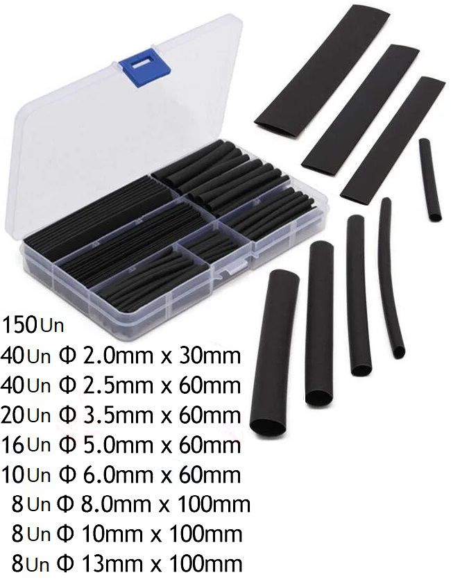 Juego 150un termoretractil - Negro
